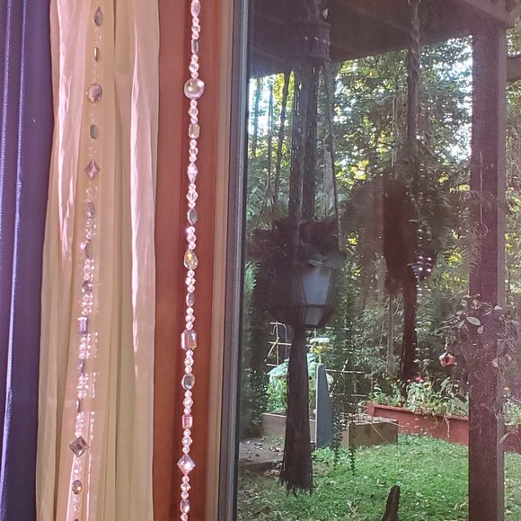 Suncatchers, Set of 5 Strands - 4 ft. L Acrylic Gems for Windows, Gardens, Trees - Picture 5 of 13